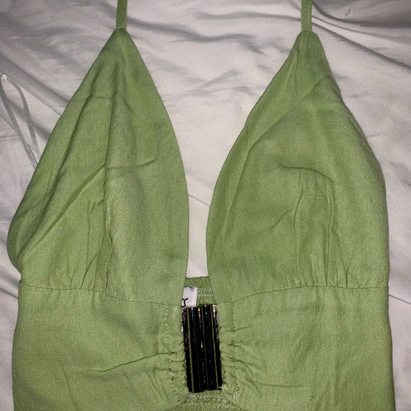 Princess Polly green halter top - Picture 2 of 2